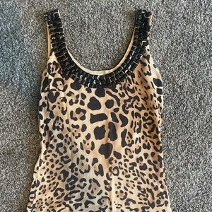 Leopard Embellished Top